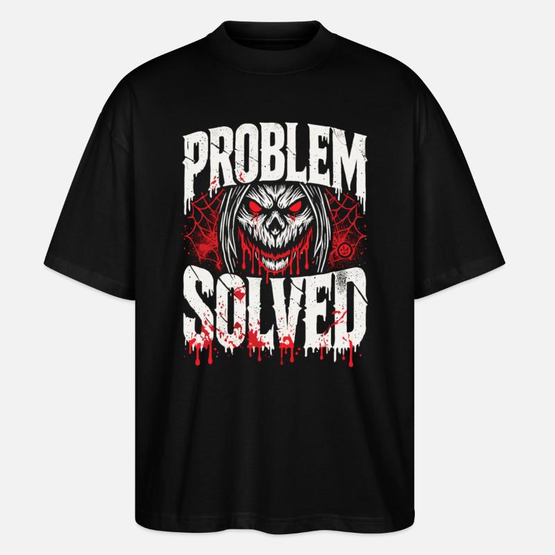 Blutige Lösung - Problem Solved - Stanley/Stella Oversized Unisex Bio T-Shirt Blaster 2.0 - Schwarz
