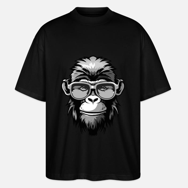 Affe Hipster Cool Party - Stanley/Stella Oversized Unisex Bio T-Shirt Blaster 2.0 - Schwarz