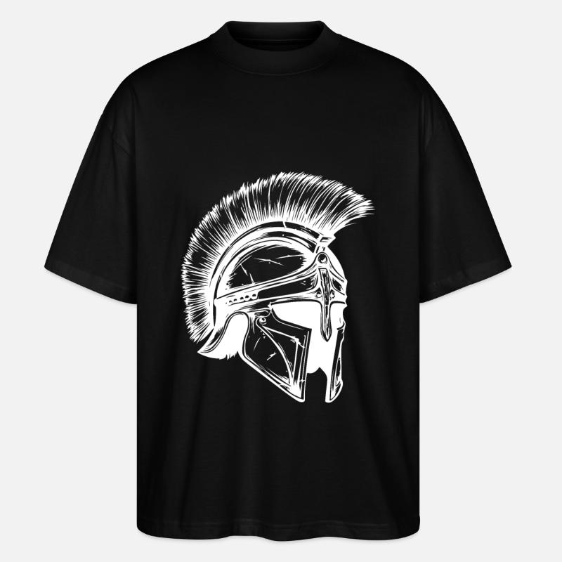 Spartaner Helm Sparta - Stanley/Stella Oversized Unisex Bio T-Shirt Blaster 2.0 - Schwarz