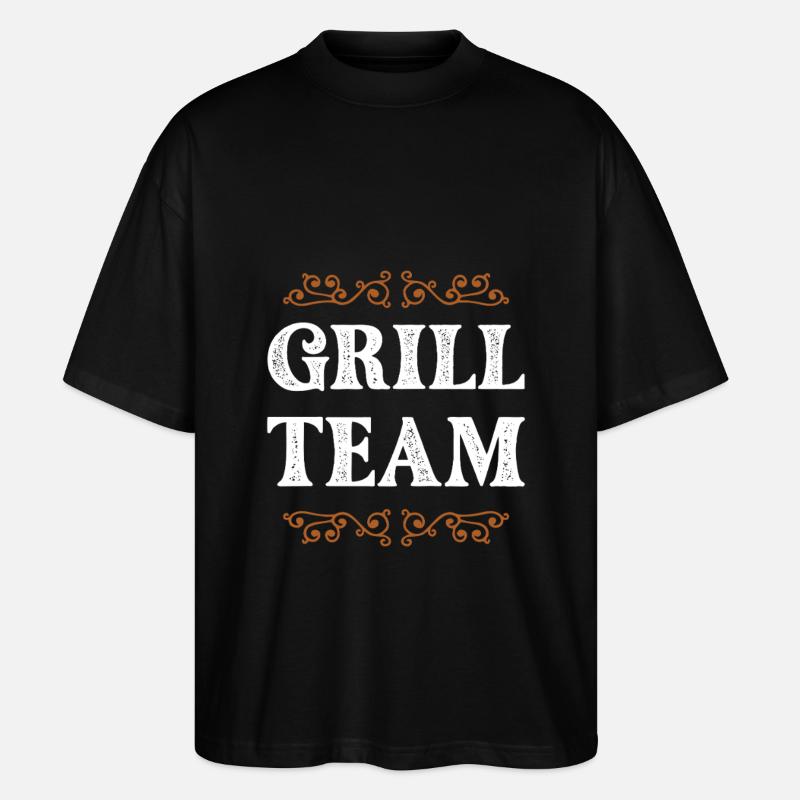 Grill Crew - Stanley/Stella Oversized Unisex Bio T-Shirt Blaster 2.0 - Schwarz