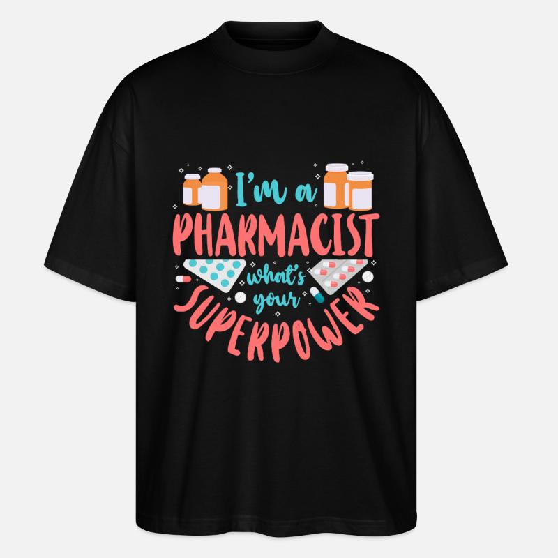 Pharmacy Tech Technician - Stanley/Stella Oversized Unisex Organic T-shirt Blaster 2.0 - black