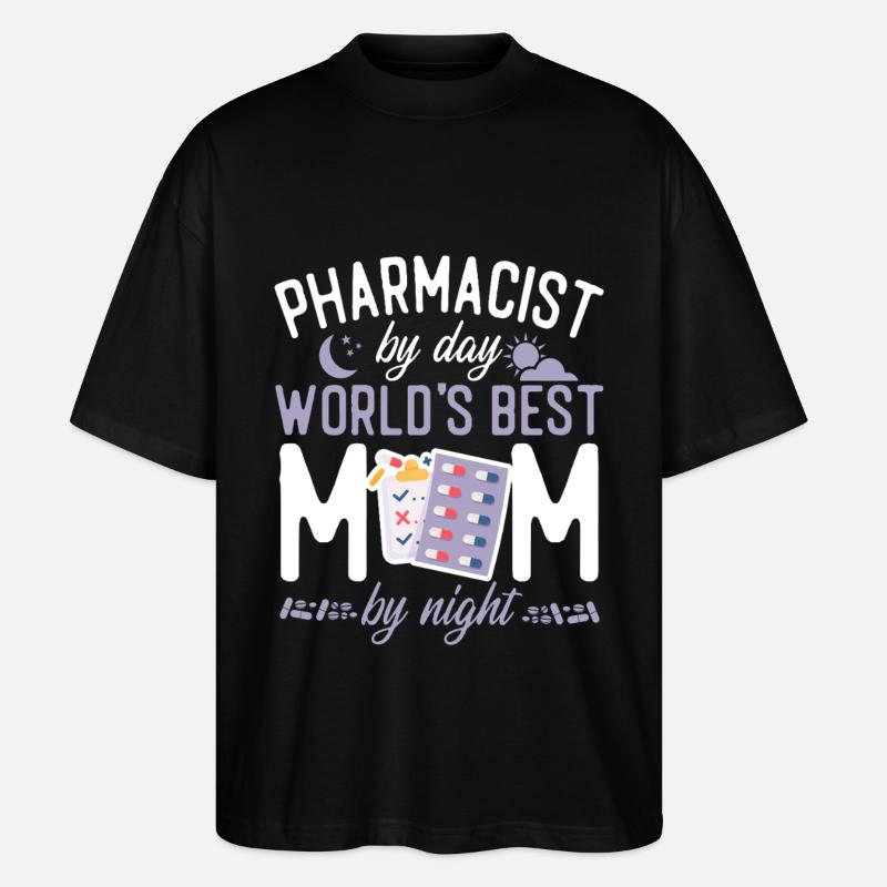 Pharmacy Tech Technician - Stanley/Stella Oversized Unisex Bio T-Shirt Blaster 2.0 - Schwarz
