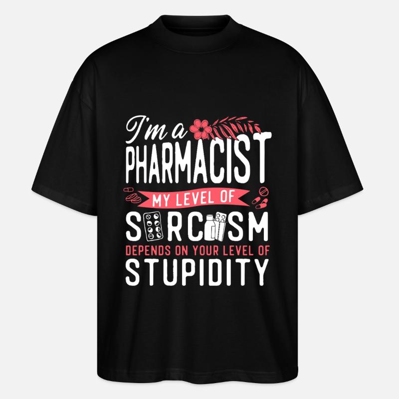 Technicien en pharmacie - T-shirt bio Blaster 2.0 coupe oversize Stanley/Stella Unisexe - noir