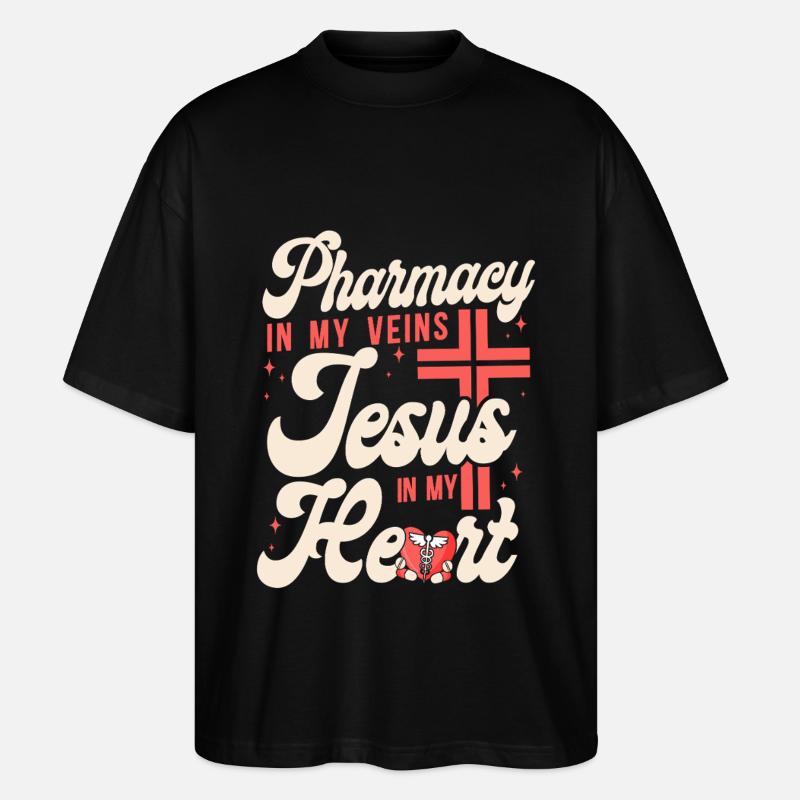Pharmacy Tech Technician - Stanley/Stella Oversized Unisex Organic T-shirt Blaster 2.0 - black