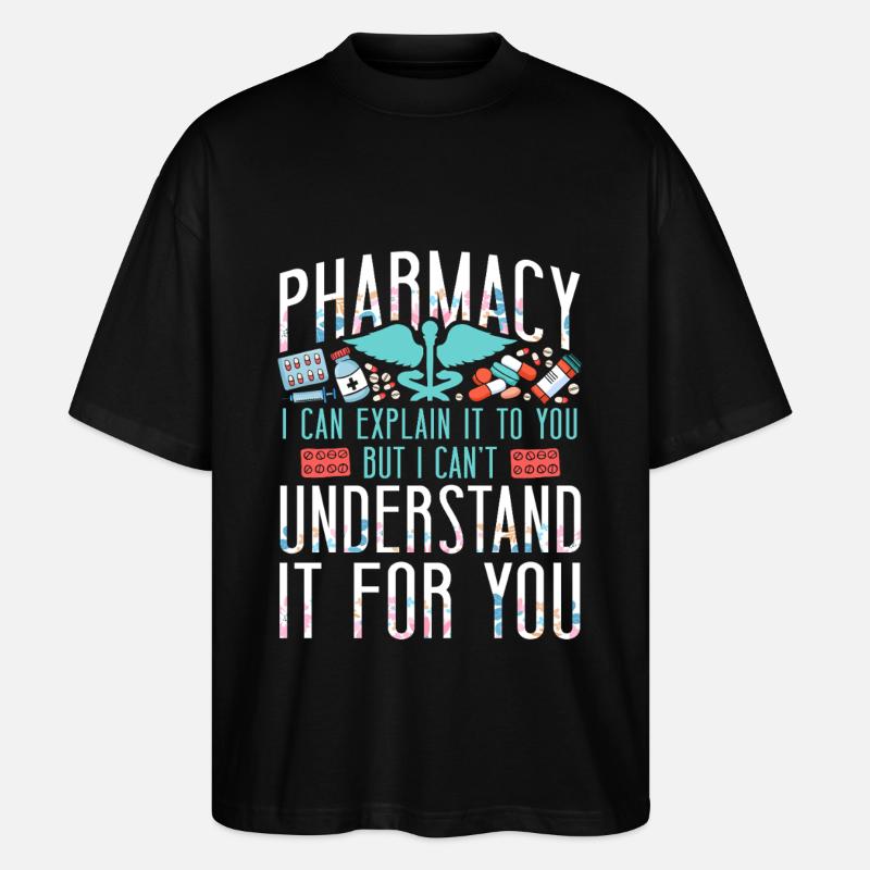 Pharmacy Tech Technician - Stanley/Stella Oversized Unisex Organic T-shirt Blaster 2.0 - black