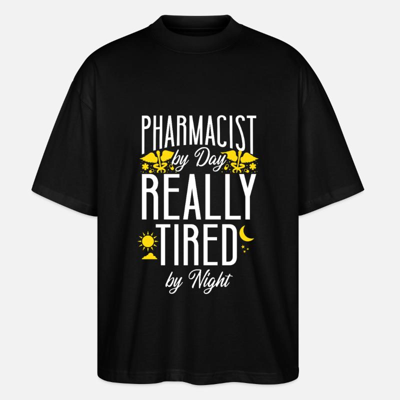 Pharmacy Tech Technician - Stanley/Stella Oversized Unisex Bio T-Shirt Blaster 2.0 - Schwarz