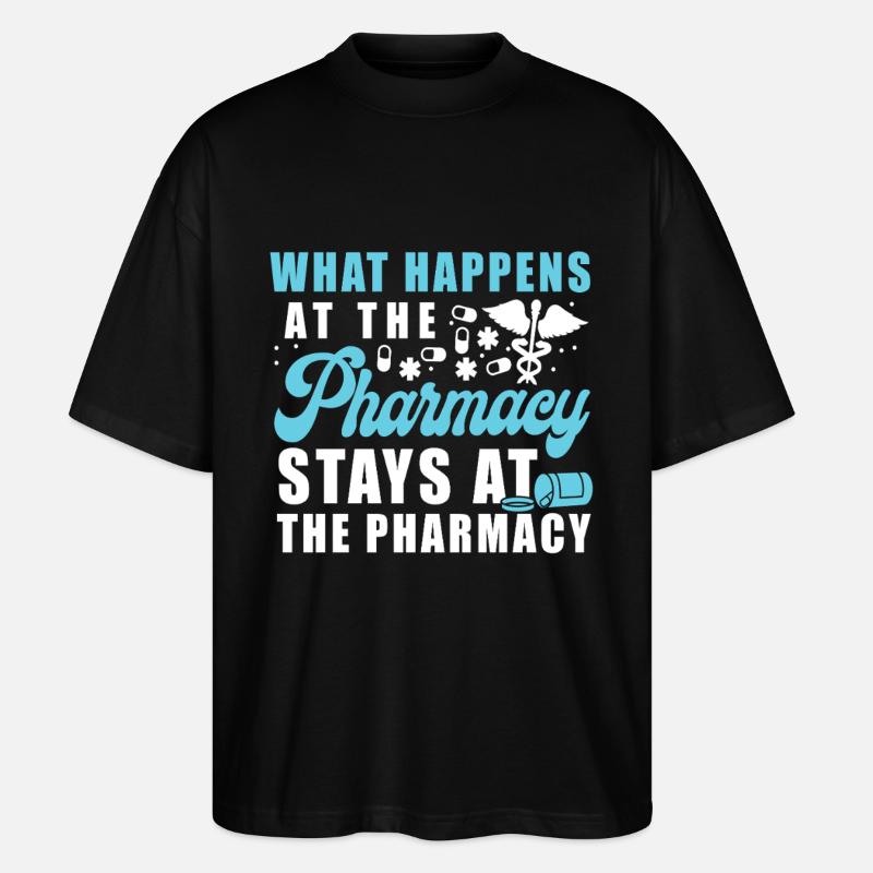Pharmacy Tech Technician - Stanley/Stella Oversized Unisex Bio T-Shirt Blaster 2.0 - Schwarz