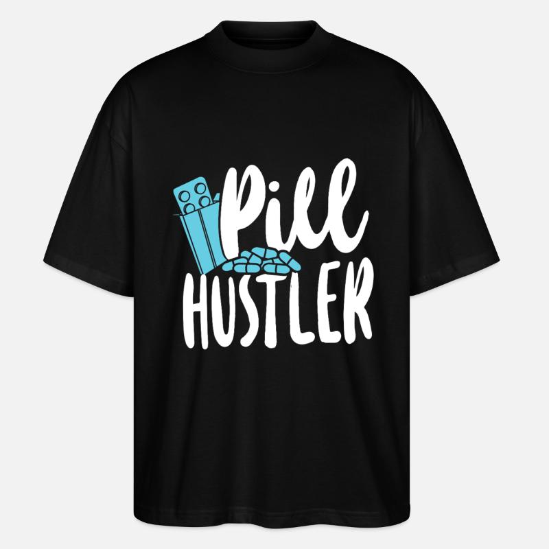 Pharmacy Tech Technician - Stanley/Stella Oversized Unisex Bio T-Shirt Blaster 2.0 - Schwarz