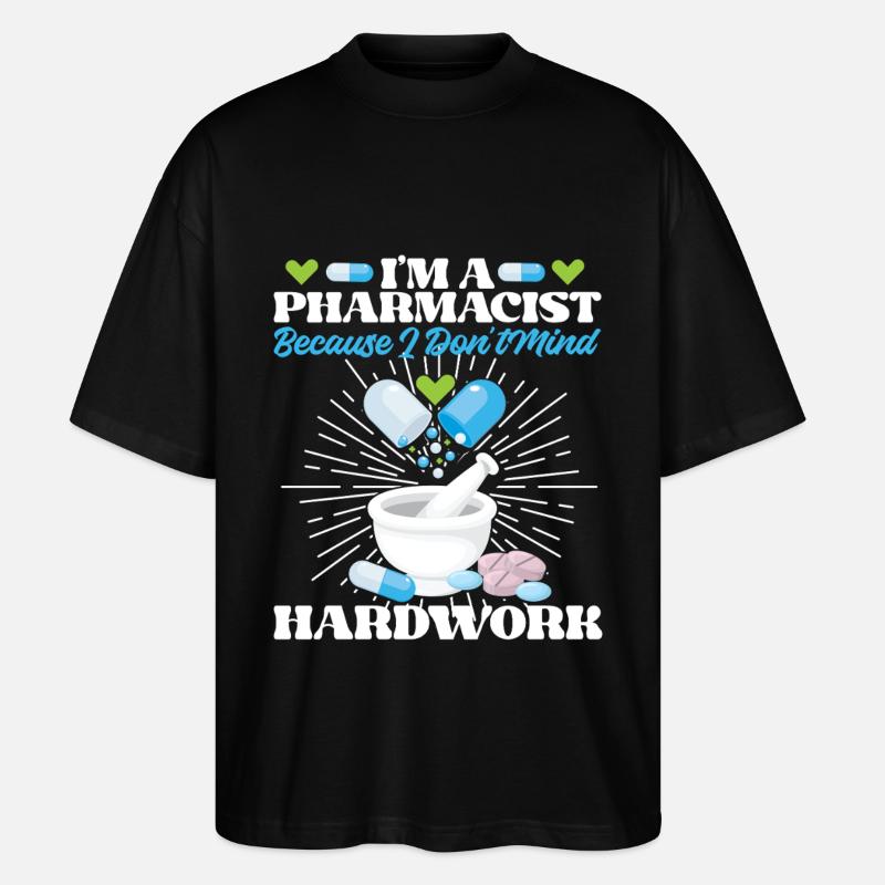 Pharmacy Tech Technician - Stanley/Stella Oversized Unisex Bio T-Shirt Blaster 2.0 - Schwarz