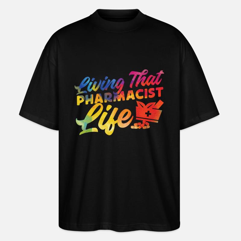 Pharmacy Tech Technician - Stanley/Stella Oversized Unisex Organic T-shirt Blaster 2.0 - black