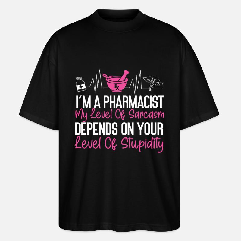 Technicien en pharmacie - T-shirt bio Blaster 2.0 coupe oversize Stanley/Stella Unisexe - noir