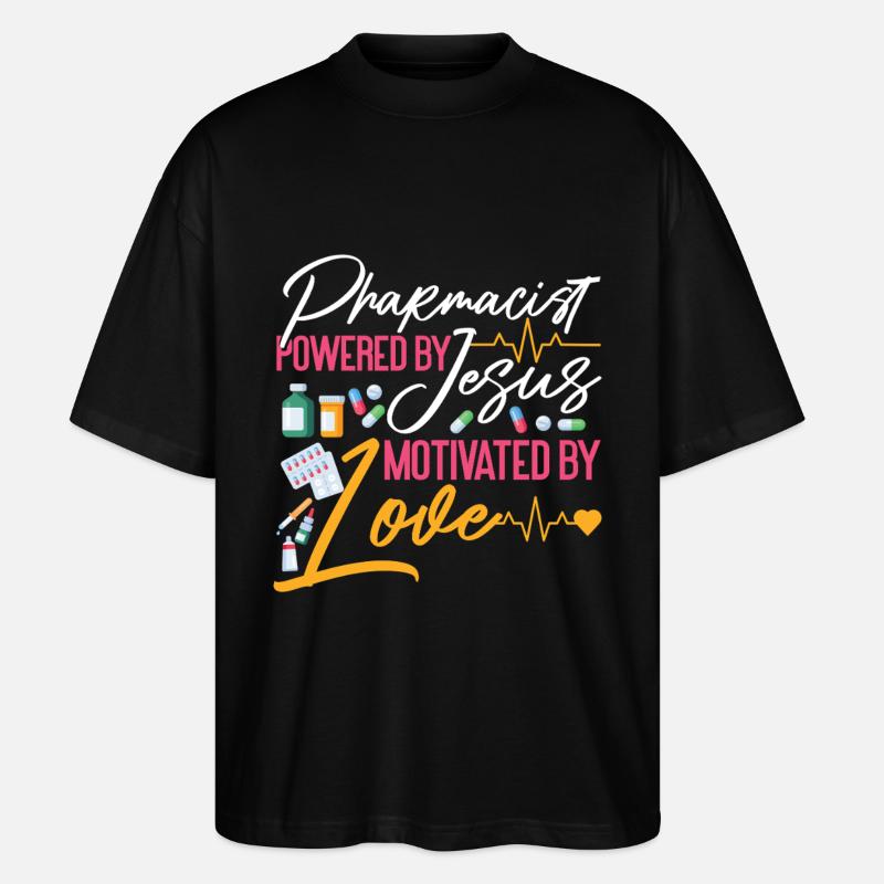 Pharmacy Tech Technician - Stanley/Stella Oversized Unisex Organic T-shirt Blaster 2.0 - black