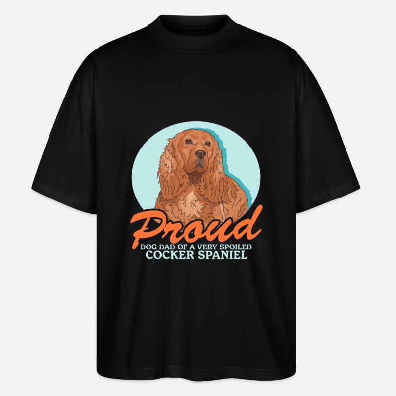 Cocker Spaniel Dad Cockerspaniels Geschenk - Stanley/Stella Oversized Unisex Bio T-Shirt Blaster 2.0 - Schwarz