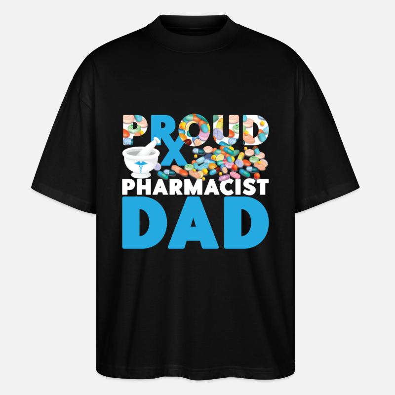 Pharmacy Tech Technician - Stanley/Stella Oversized Unisex Bio T-Shirt Blaster 2.0 - Schwarz
