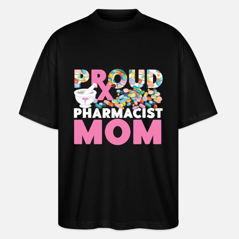 Pharmacy Tech Technician - Stanley/Stella Oversized Unisex Bio T-Shirt Blaster 2.0 - Schwarz