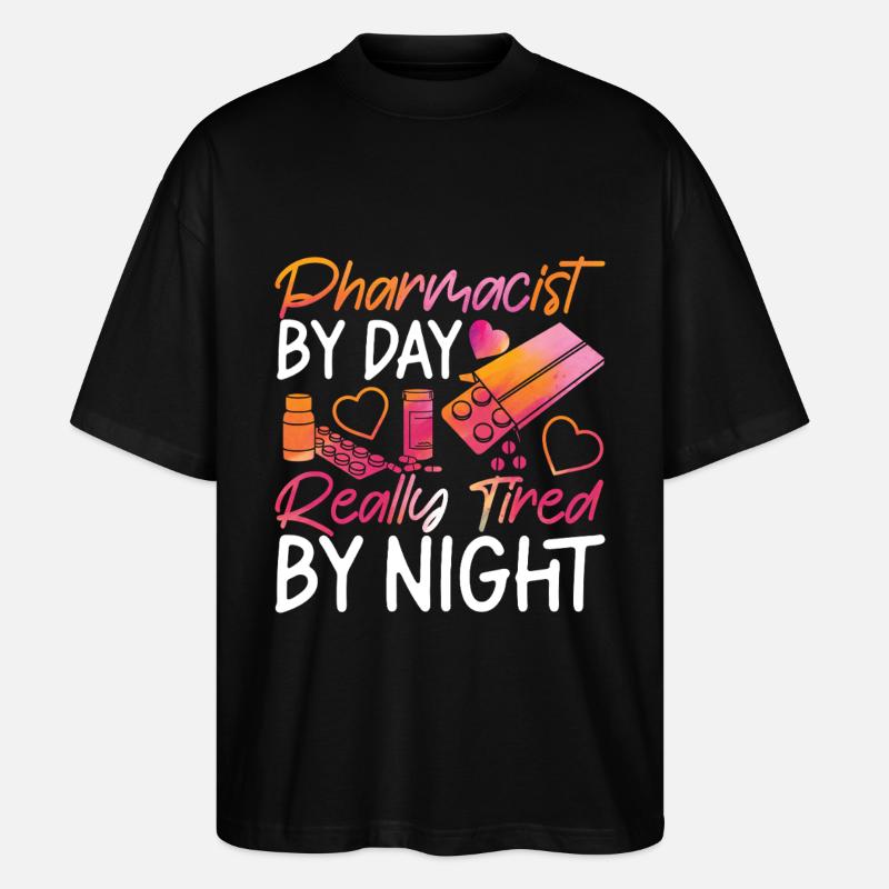 Pharmacy Tech Technician - Stanley/Stella Oversized Unisex Bio T-Shirt Blaster 2.0 - Schwarz