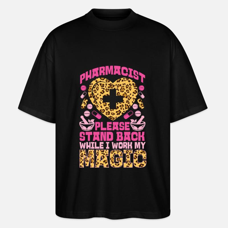 Pharmacy Tech Technician - Stanley/Stella Oversized Unisex Bio T-Shirt Blaster 2.0 - Schwarz