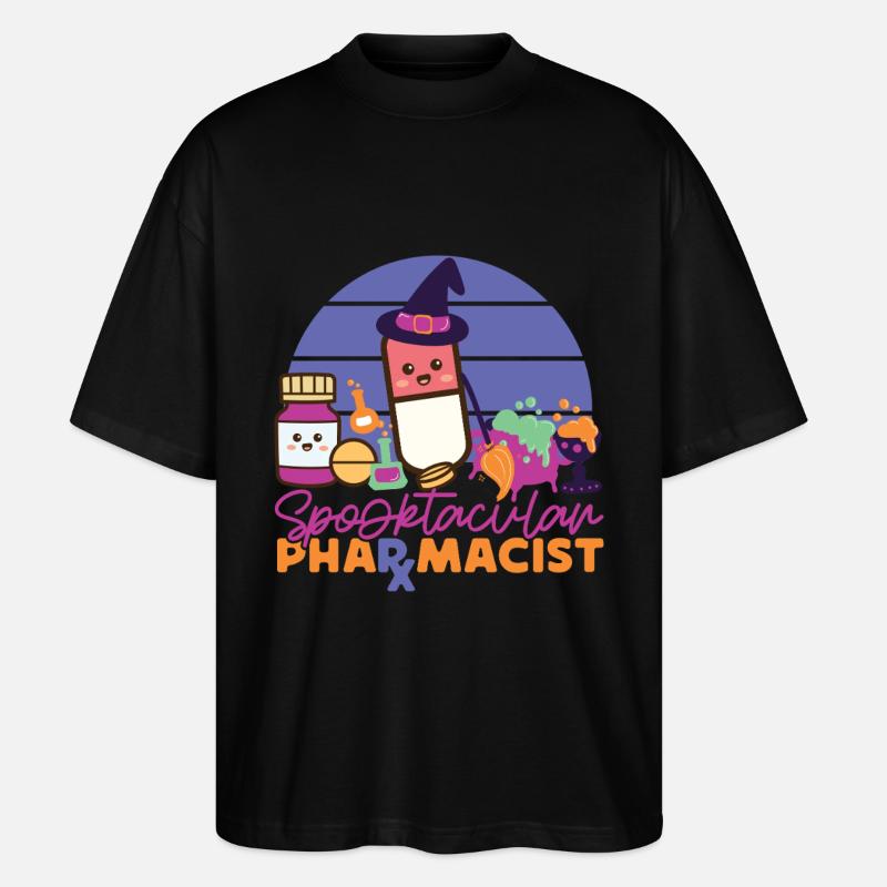 Pharmacy Tech Technician - Stanley/Stella Oversized Unisex Bio T-Shirt Blaster 2.0 - Schwarz