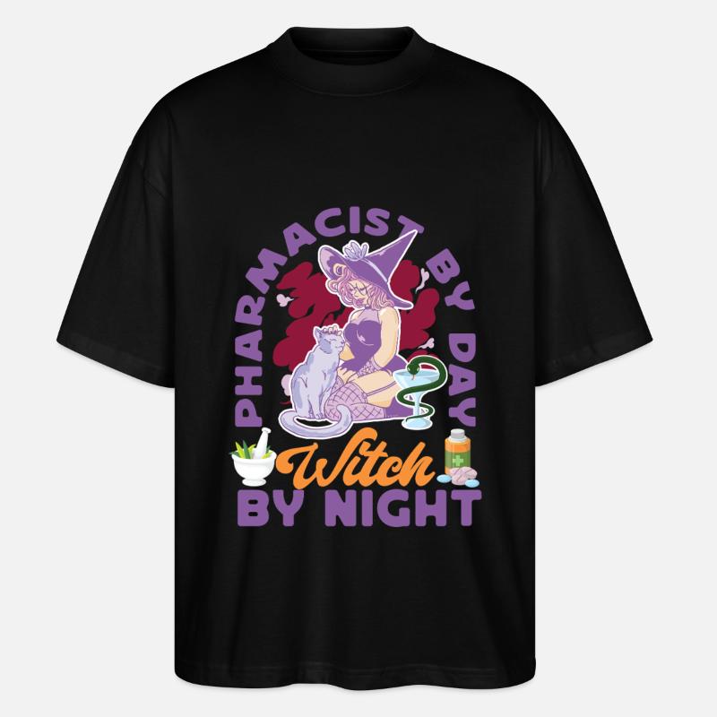 Pharmacy Tech Technician - Stanley/Stella Oversized Unisex Bio T-Shirt Blaster 2.0 - Schwarz