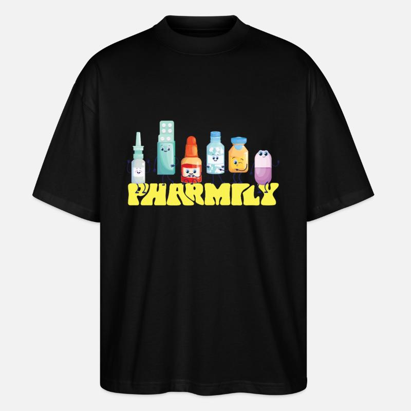 Pharmacy Tech Technician - Stanley/Stella Oversized Unisex Bio T-Shirt Blaster 2.0 - Schwarz