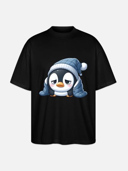 Tired Penguin - Stanley/Stella Oversized Unisex Organic T-shirt Blaster 2.0 - black
