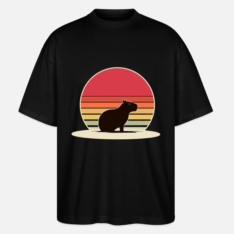 Capybara - Stanley/Stella Oversized Unisex Bio T-Shirt Blaster 2.0 - Schwarz