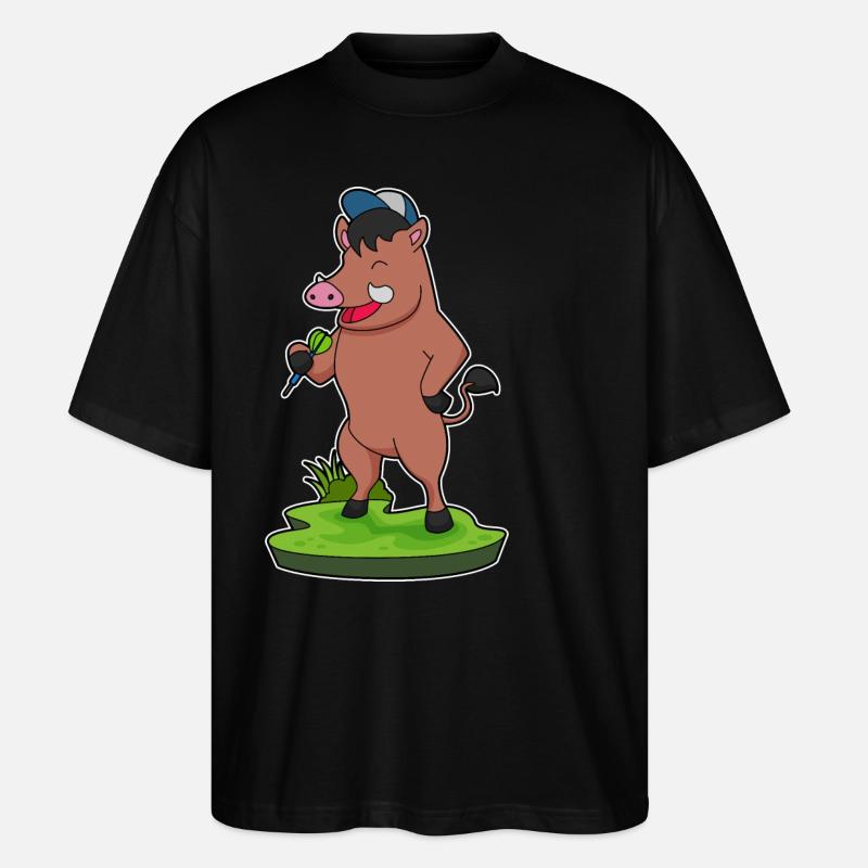 Fléchettes de sanglier - T-shirt bio Blaster 2.0 coupe oversize Stanley/Stella Unisexe - noir