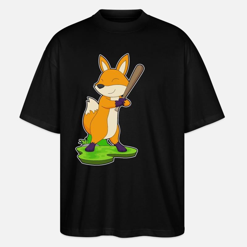 Batte de baseball Fox - T-shirt bio Blaster 2.0 coupe oversize Stanley/Stella Unisexe - noir