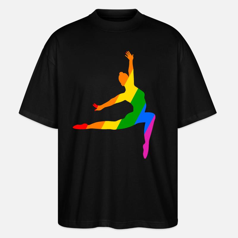 Ballet Danse dans l’arc-en-ciel - T-shirt bio Blaster 2.0 coupe oversize Stanley/Stella Unisexe - noir