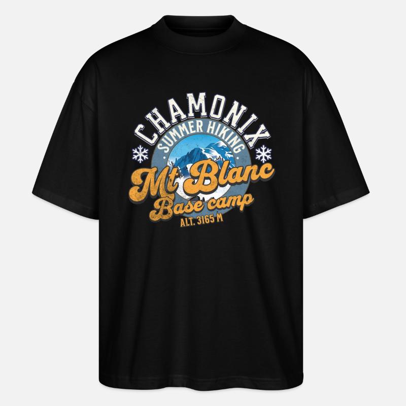 Mt Blanc Base Camp - Stanley/Stella Oversized Unisex Organic T-shirt Blaster 2.0 - black