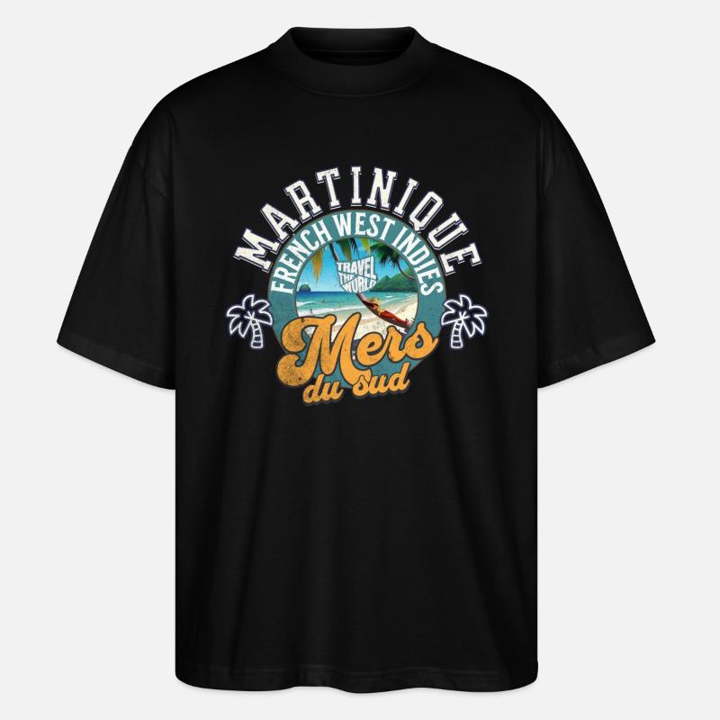 Südsee Martinique - Stanley/Stella Oversized Unisex Bio T-Shirt Blaster 2.0 - Schwarz