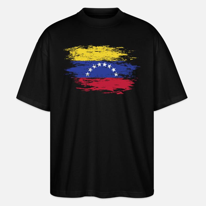 Drapeau du Venezuela utilisé - T-shirt bio Blaster 2.0 coupe oversize Stanley/Stella Unisexe - noir
