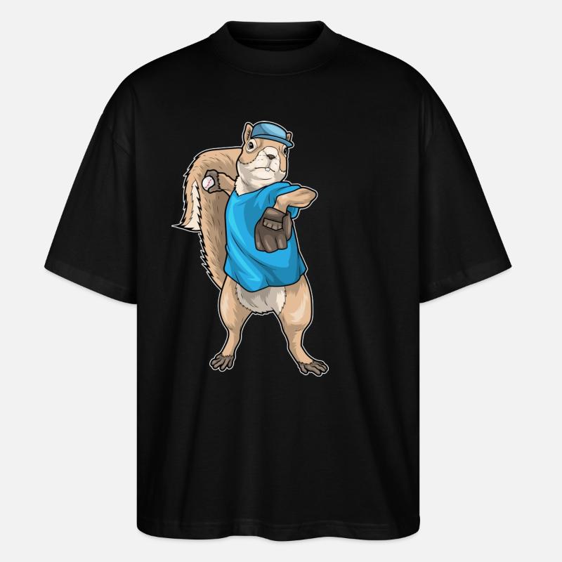 Gant de baseball Squirrel - T-shirt bio Blaster 2.0 coupe oversize Stanley/Stella Unisexe - noir