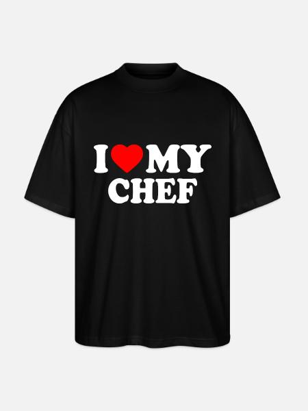 I love my chef - Stanley/Stella Oversized Unisex Organic T-shirt Blaster 2.0 - black