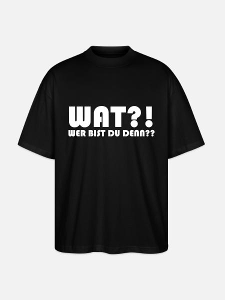 WAT wer bist du denn - Stanley/Stella Oversized Unisex Bio T-Shirt Blaster 2.0 - Schwarz