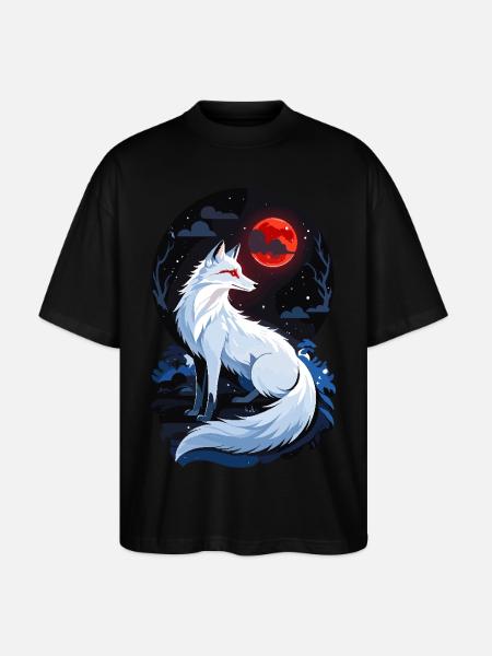 White Fox - Stanley/Stella Oversized Unisex Organic T-shirt Blaster 2.0 - black