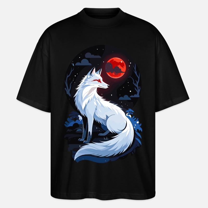 White Fox - Stanley/Stella Oversized Unisex Organic T-shirt Blaster 2.0 - black