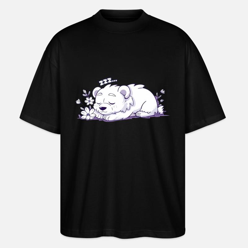 Sleeping Bear - Sticker - Stanley/Stella Oversized Unisex Organic T-shirt Blaster 2.0 - black