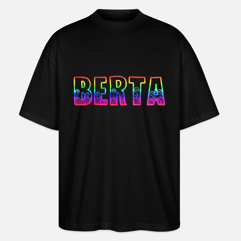 berta rs regenbogen - Stanley/Stella Oversized Unisex Bio T-Shirt Blaster 2.0 - Schwarz