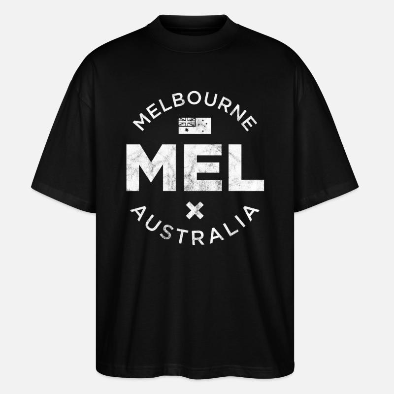 MEL, Melbourne Australia - Stanley/Stella Oversized Unisex Organic T-shirt Blaster 2.0 - black
