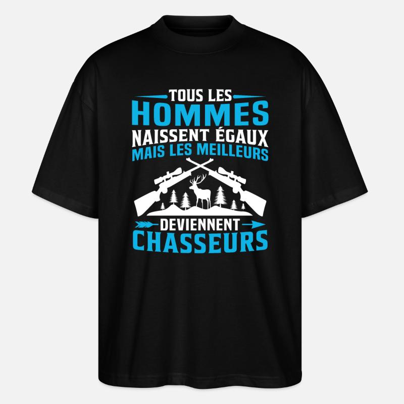 Les meilleurs Deviennent Chasseurs - T-shirt bio Blaster 2.0 coupe oversize Stanley/Stella Unisexe - noir