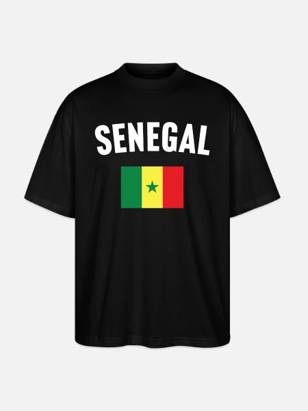 Senegal Flag - Stanley/Stella Oversized Unisex Organic T-shirt Blaster 2.0 - black