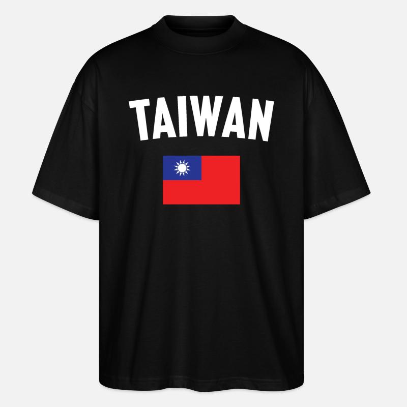 Drapeau de Taïwan - T-shirt bio Blaster 2.0 coupe oversize Stanley/Stella Unisexe - noir