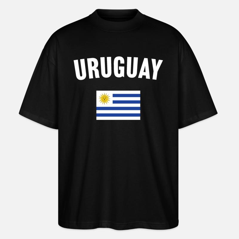 Drapeau de l’Uruguay - T-shirt bio Blaster 2.0 coupe oversize Stanley/Stella Unisexe - noir