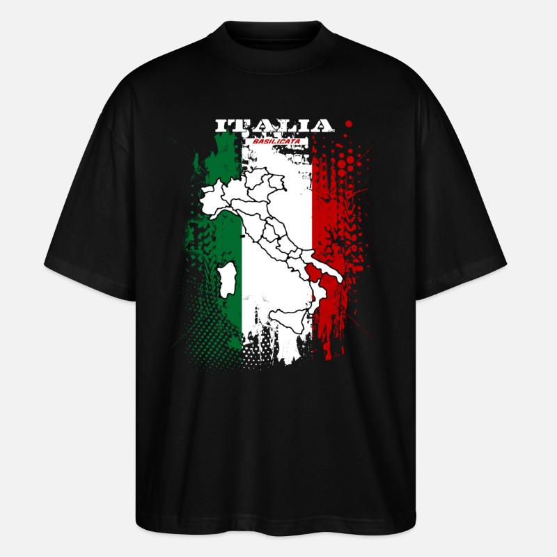 Basilicata - Stanley/Stella Oversized Unisex Bio T-Shirt Blaster 2.0 - Schwarz