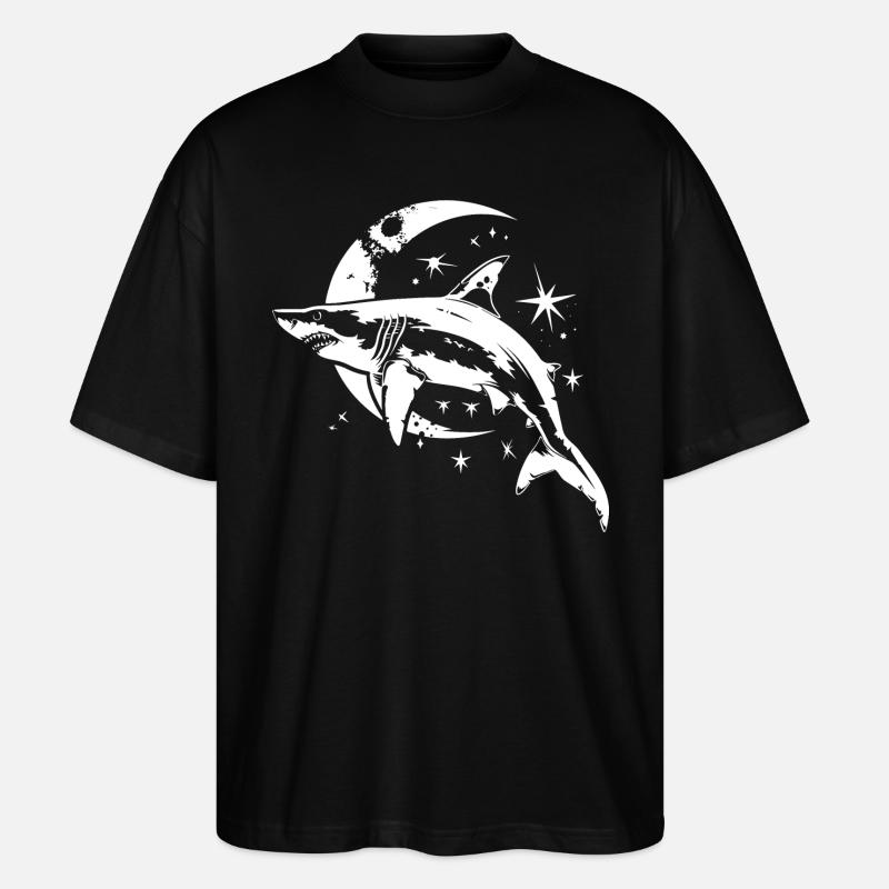 Hai Mond Sterne - Stanley/Stella Oversized Unisex Bio T-Shirt Blaster 2.0 - Schwarz