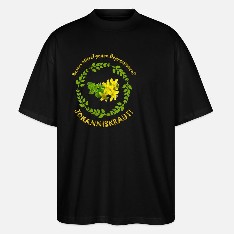 depressionen johanniskraut - Stanley/Stella Oversized Unisex Bio T-Shirt Blaster 2.0 - Schwarz