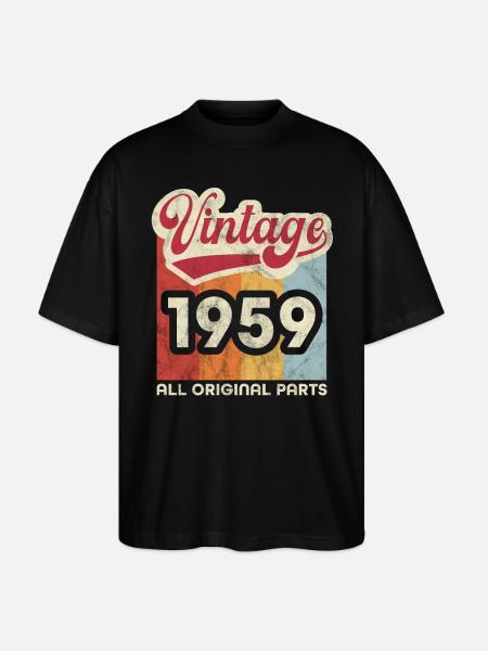 Millésime 1959 - T-shirt bio Blaster 2.0 coupe oversize Stanley/Stella Unisexe - noir