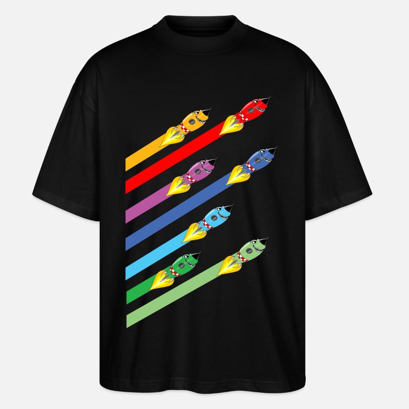 Raketen Renn - Stanley/Stella Oversized Unisex Bio T-Shirt Blaster 2.0 - Schwarz