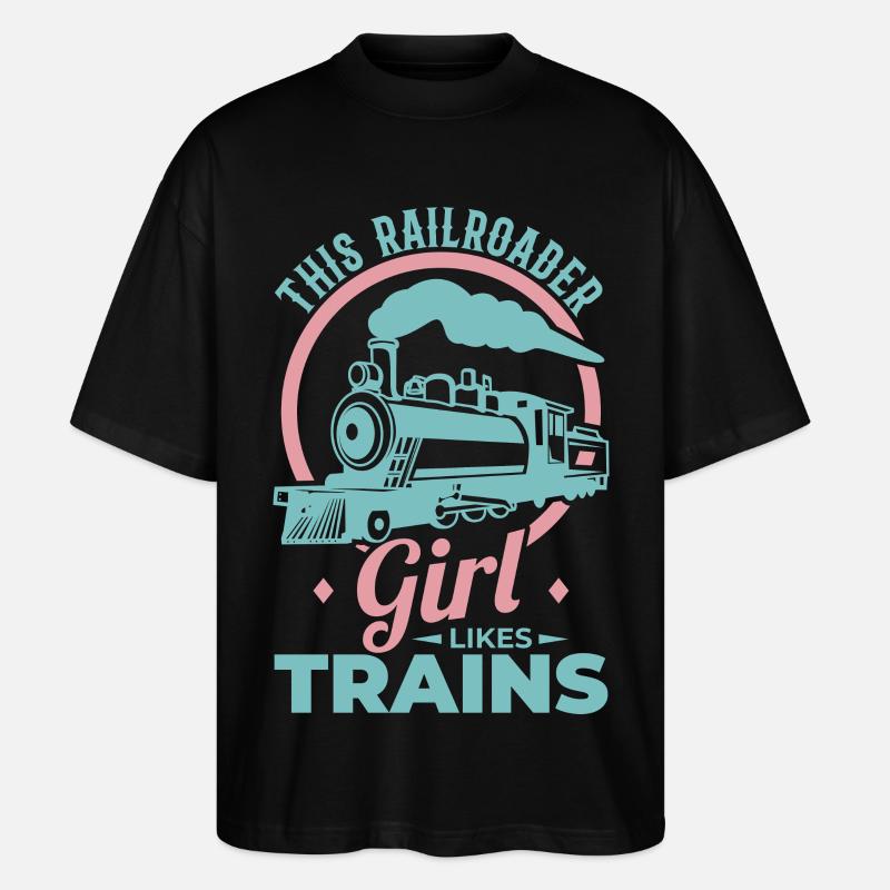 Fille de chemin de fer - T-shirt bio Blaster 2.0 coupe oversize Stanley/Stella Unisexe - noir